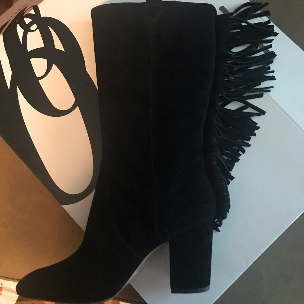 Almond Toe Tall Boot w/ Fringe from Nine West